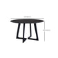 Metal and Stone Table Glam Style Simple Home Black Round Dining Table Clearhalo 'Dining Tables & Seating' 'Dining Tables' 'dining_table' 'furn' 'furn_dining_table' 'Furniture' 'Kitchen & Dining Furniture' 1200x1200_23c6c805-d8b5-424e-b33c-ed6ce099366c