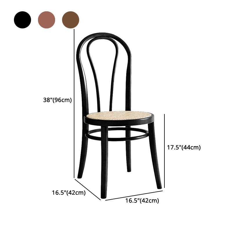 Queen Anne Back Chair Traditional Wood Dining Kitchen Room Side Chair