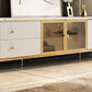Contemporary White TV Stand Console 4-Drawer Enclosed Storage TV Media Stand Clearhalo 'furn' 'furn_tv_stands_entertainment_centers' 'Furniture' 'Living Room Furniture' 'TV Stands & Entertainment Centers' 'TV Stands & Media Storage Furniture' 'tv_stands_entertainment_centers' 1200x1200_23c83dca-a7de-4f09-8583-7f416efb57b4