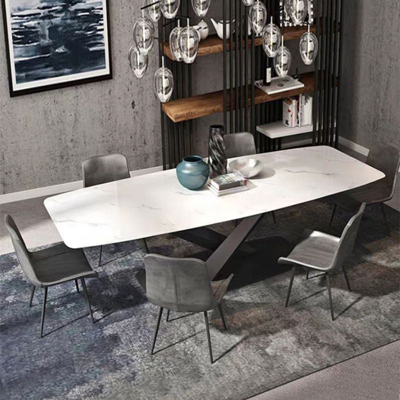 1/4/5/7 Pcs Metal Modern Dining Set with Rectangle Table and Pedestal Base Dinette Set Clearhalo 'Dining Room Sets' 'Dining Tables & Seating' 'dining_room_set' 'furn' 'furn_dining_room_set' 'Furniture' 'furniture_dining_room_set' 'Kitchen & Dining Furniture' 'kitchen&dining_furn' 'kitchen' 1200x1200_23c94c0f-7ec2-4ac9-a16a-647bebf52f2c