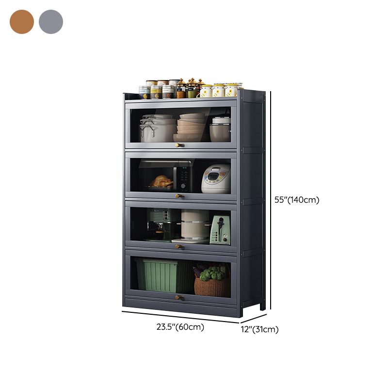 Sideboard di bambù contemporaneo di bambù con porte per sala da pranzo