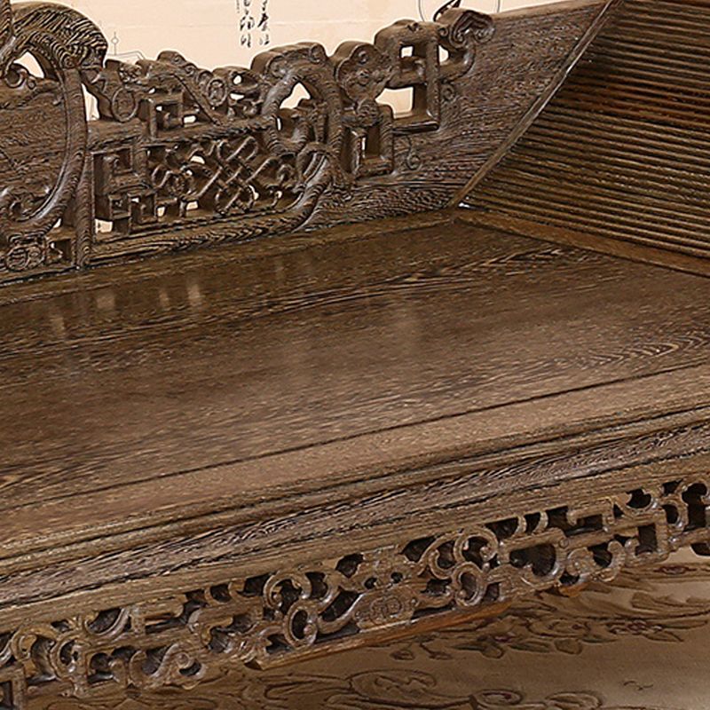 Traditional Espresso Solid Wood Chaise Lounge Couch with Round Arms Clearhalo 'Chairs & Seating' 'Chaise Lounge' 'chaise_lounge' 'furn' 'furn_chaise_lounge' 'Furniture' 'Living Room Furniture' 1200x1200_23cad5c7-def1-4ac1-a344-7956a933ea88