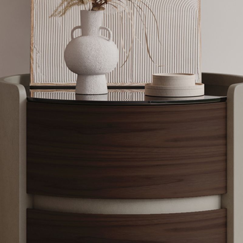 2 laden eigentijds bedkast antieke afwerking nachtkastje