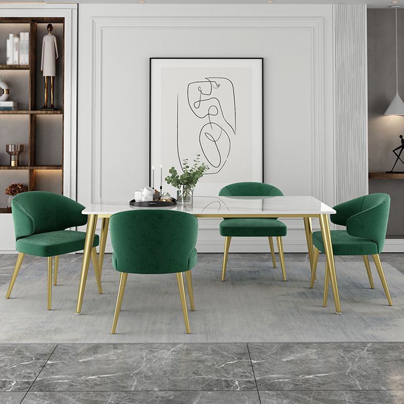Glam Sintered Stone Dining Table Set 1/4/5/7 Pieces Dining Set Clearhalo 'Dining Room Sets' 'Dining Tables & Seating' 'dining_room_set' 'furn' 'furn_dining_room_set' 'Furniture' 'furniture_dining_room_set' 'Kitchen & Dining Furniture' 1200x1200_23cb371c-abb5-4dd2-83c1-cc11a08c593e