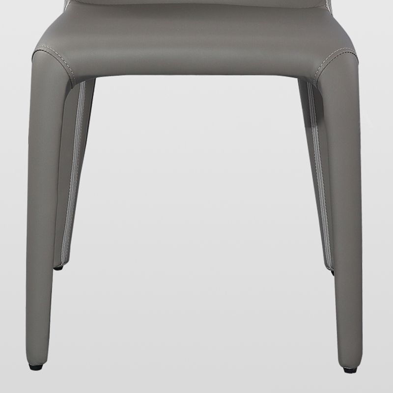 Designer Style Wingback Arm Chair Leather Matte Finish Single Dining Chair Clearhalo ' kitchen&dining_furn' 'Dining Chairs' 'Dining Tables & Seating' 'dining_chair' 'furn' 'furn_dining_chair' 'Furniture' 'furniture_dining_chair' 'Kitchen & Dining Furniture' 'kitchen' 1200x1200_23ccd7bf-d209-47a3-80ee-bfbc6453a18f