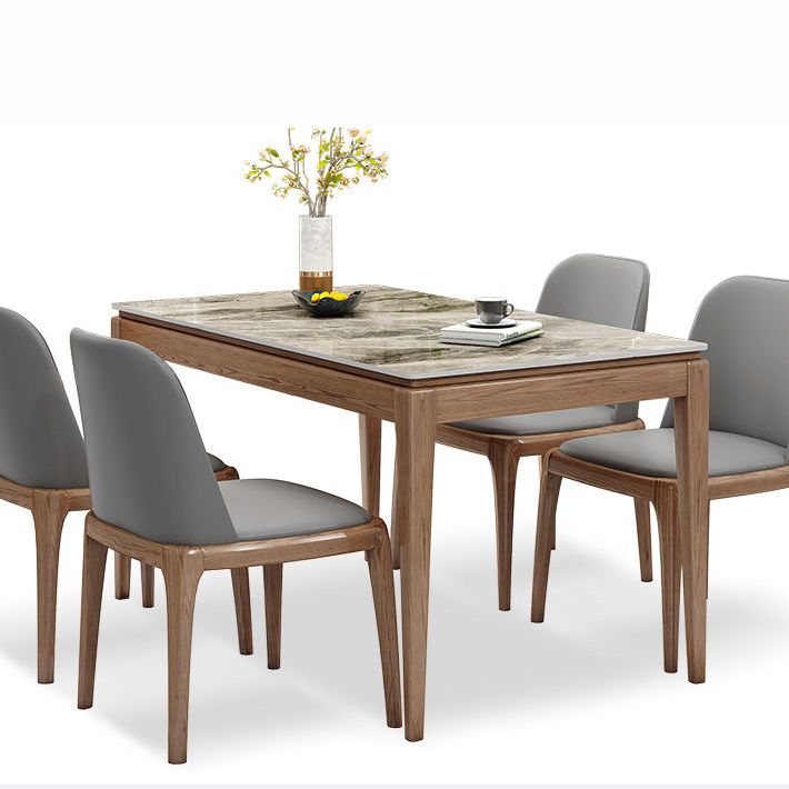 Rectangle Stone Top Dining Table Mid-Century Dining Table for Dining Room Clearhalo 'Dining Tables & Seating' 'Dining Tables' 'dining_table' 'furn' 'furn_dining_table' 'Furniture' 'Kitchen & Dining Furniture' 1200x1200_23cd82dc-1a78-4543-9a83-c8977b4ac759