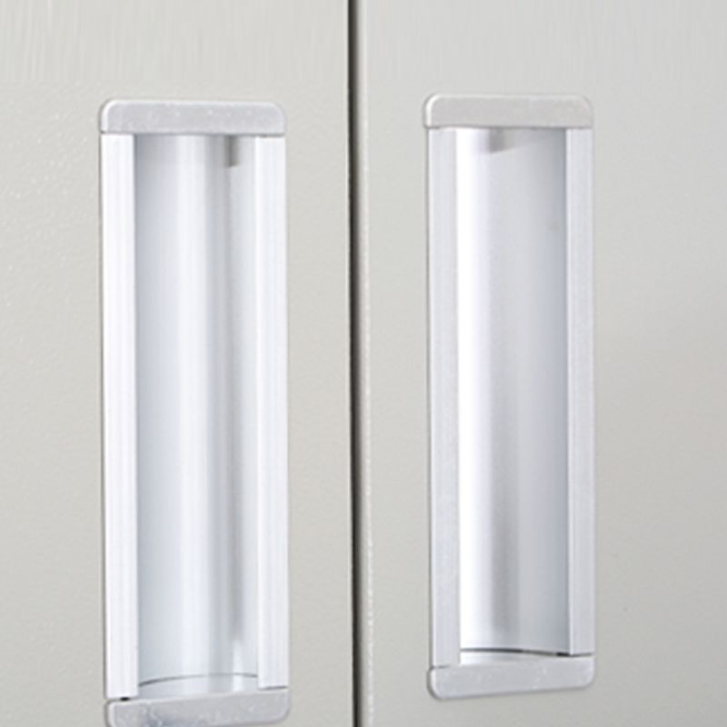 Armadio del guardaroba in acciaio grigio armadio a card a cerniera contemporanea