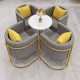 Glam Style Sintered Stone White Dining Room Set with Round Table Formal Dining Table Furniture Clearhalo 'Dining Room Sets' 'Dining Tables & Seating' 'dining_room_set' 'furn' 'furn_dining_room_set' 'Furniture' 'furniture_dining_room_set' 'Kitchen & Dining Furniture' 'kitchen&dining_furn' 'kitchen' 1200x1200_23d0aba5-877b-4a19-8c7e-9524756806f9