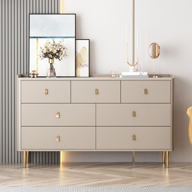 Cassettiera Glam orizzontale doppia in pietra con cassetti per camera da letto