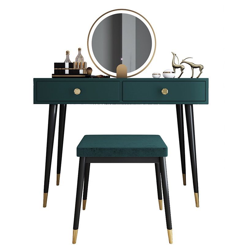 Modern Solid Wood Vanity Dressing Table with Mirror and Stool Clearhalo 'Bedroom Furniture' 'furn' 'furn_makeup_vanities' 'Furniture' 'Makeup Vanities' 'makeup_vanities' 1200x1200_23d2ec18-8656-4fac-afbc-b7bf5e268c80