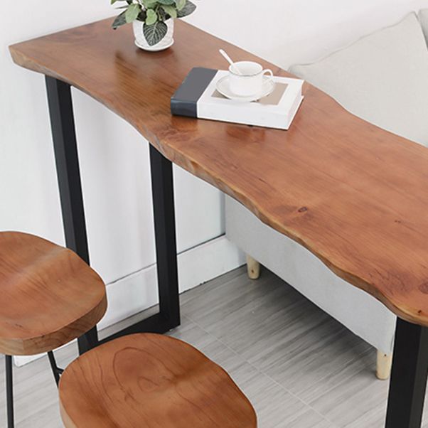 Set de mostrador de madera maciza industrial 1/2/3 Piezas taburete de bar de sala de estar y mesa