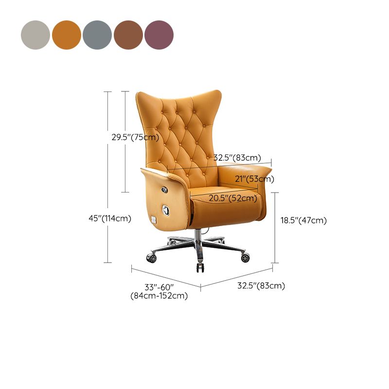 Contemporary Genuine Leather Recliner Chair with Swivel Base Clearhalo 'Chairs & Seating' 'furn' 'furn_recliners' 'Furniture' 'Living Room Furniture' 'Recliners' 1200x1200_23d31c2f-5d4a-45eb-9e9d-5cec07ea626b