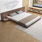 Solid Wood Platform Bed Mid-Century Modern Platform Bed Frame Mattress Included