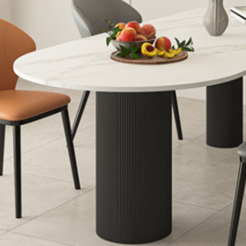 Modern Irregular Shape Table Sintered Stone Table with 3 Legs Clearhalo 'Dining Tables & Seating' 'Dining Tables' 'dining_table' 'furn' 'furn_dining_table' 'Furniture' 'Kitchen & Dining Furniture' 1200x1200_23d680c7-01c4-4b25-9fd3-2f036981380c