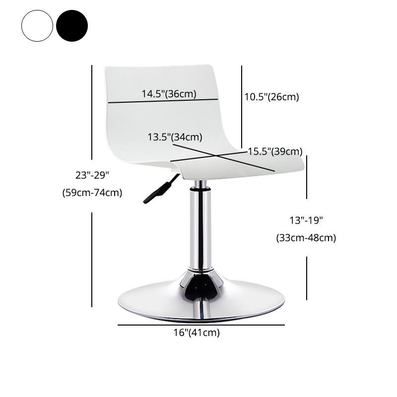 Contemporary Swivel Adjustable Bar Stool Indoor Bar Stool with Low Back Clearhalo 'Bar Furniture' 'Bar Stools' 'bar_stools' 'furn' 'furn_bar_stools' 'furniture_bar_stools' 'Kitchen & Dining Furniture' 'kitchen&dining_furn' 'kitchen' 'kitchen_furn' Furniture' 1200x1200_23d74bb0-fc2b-4a08-b8e1-98d377b4f102