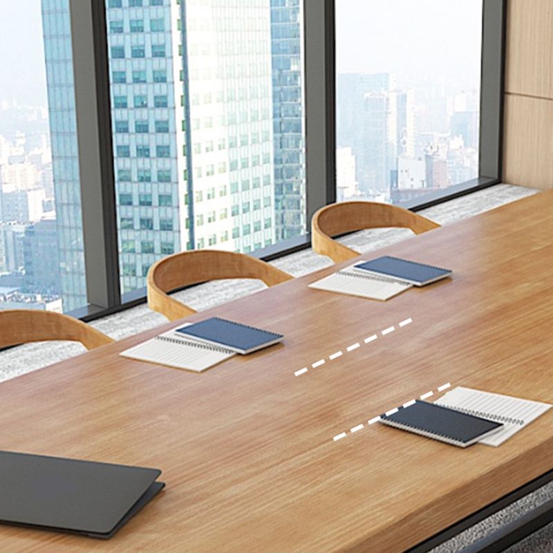 Kabelbeheer industrieel rechthoekig schrijfbureau natuurlijke kantoorbureau met metalen benen