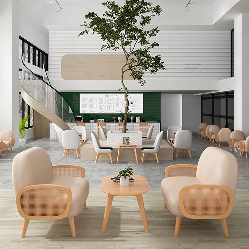 Faux Leather Scandinavian Curved Sofa with Tight Back for Apartment Clearhalo 'furn' 'furn_sofas' 'Furniture' 'furniture_sofas' 'kitchen' 'kitchen_sofas' 'Living Room Furniture' 'Sofa' 'sofas' 1200x1200_23dbd19c-4d97-4793-8d41-9c44655bfc3e