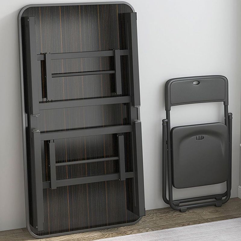 Contemporary Folding Office Desk Home Writing Desk with H-Shape Base , 29.5" H Clearhalo 'furn' 'furn_office_desk' 'Furniture' 'Office Desks' 'Office Furniture' 'office_desk' 1200x1200_23dd0380-0f96-4aec-b30a-3330c97b61f3