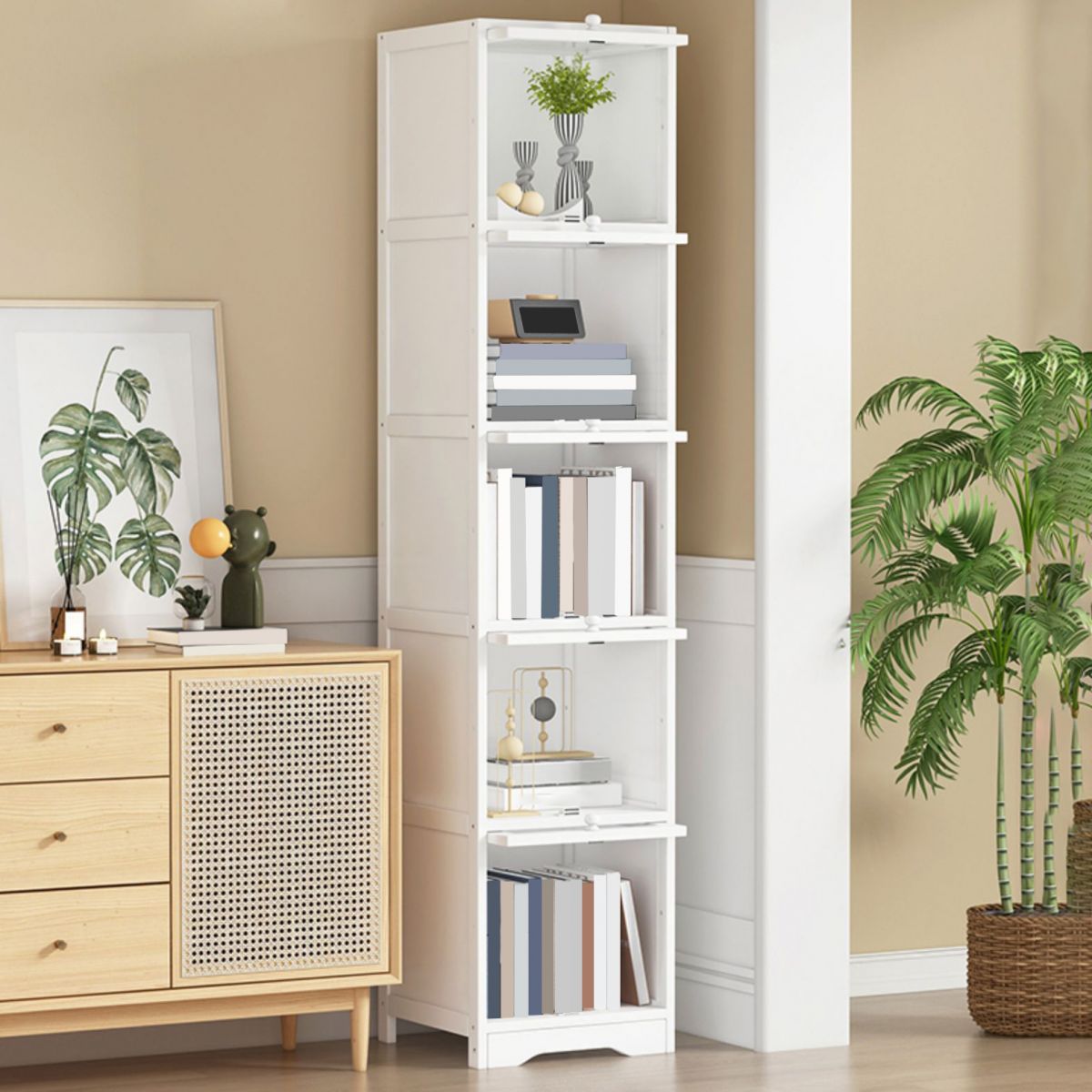 Modern Rectangle Accent Cabinet Rectangle Wood Cabinet with Doors Clearhalo 'Cabinets & Chests' 'cabinets_chests' 'furn' 'furn_cabinets_chests' 'Furniture' 'Living Room Furniture' 1200x1200_23dd0a01-7ed2-4bf3-a174-2ce545015d67