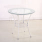 Tropical Glass Top 4 Legs Cocktail Table with Shelf Round Coffee Table Clearhalo 'Coffee & Accent Tables' 'Coffee Tables' 'coffee_tables' 'furn' 'furn_coffee_tables' 'Furniture' 'furniture_coffee_tables' 'Living Room Furniture' 1200x1200_23dd8ee5-eb82-4f4e-a516-044f69e9be43