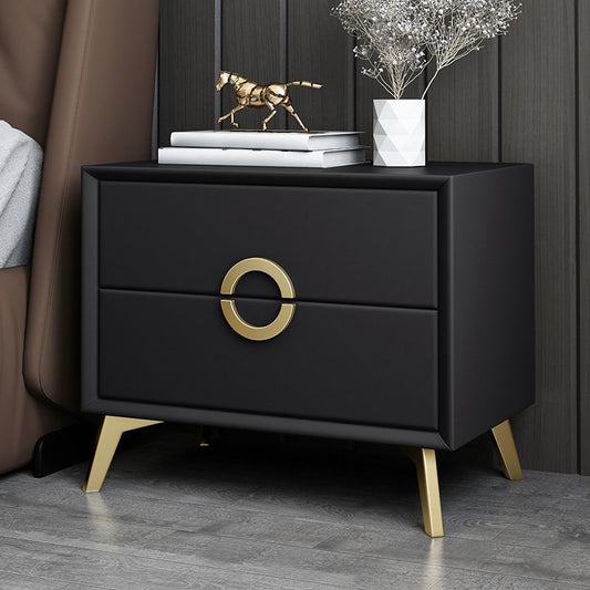 Massives Holz am Nachttisch mit einem Nachttisch mit 2 Schubladen 18,5-Zoll-Akzenttisch