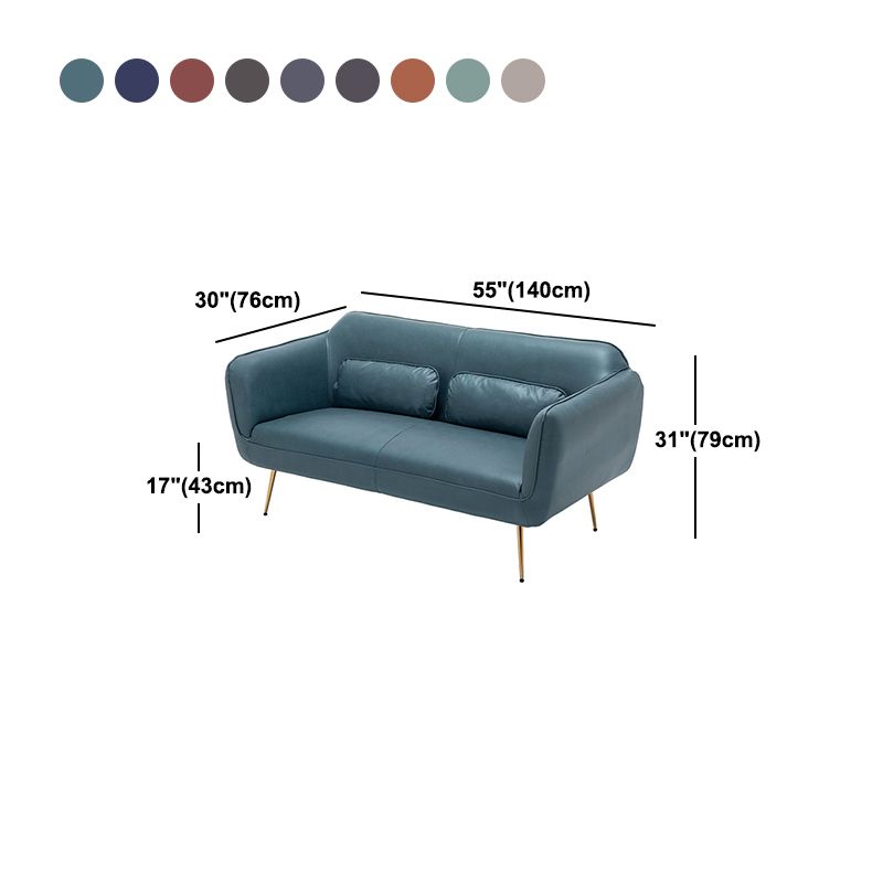 Faux Leather Sofa 55.11" W x 29.92" D x 31.10" H Flared Arm Sofa for Living Room Clearhalo 'furn' 'furn_sofas' 'Furniture' 'furniture_sofas' 'Living Room Furniture' 'Sofa' 'sofas' 1200x1200_23e19203-61e9-40f5-867a-f1bdd92b289f