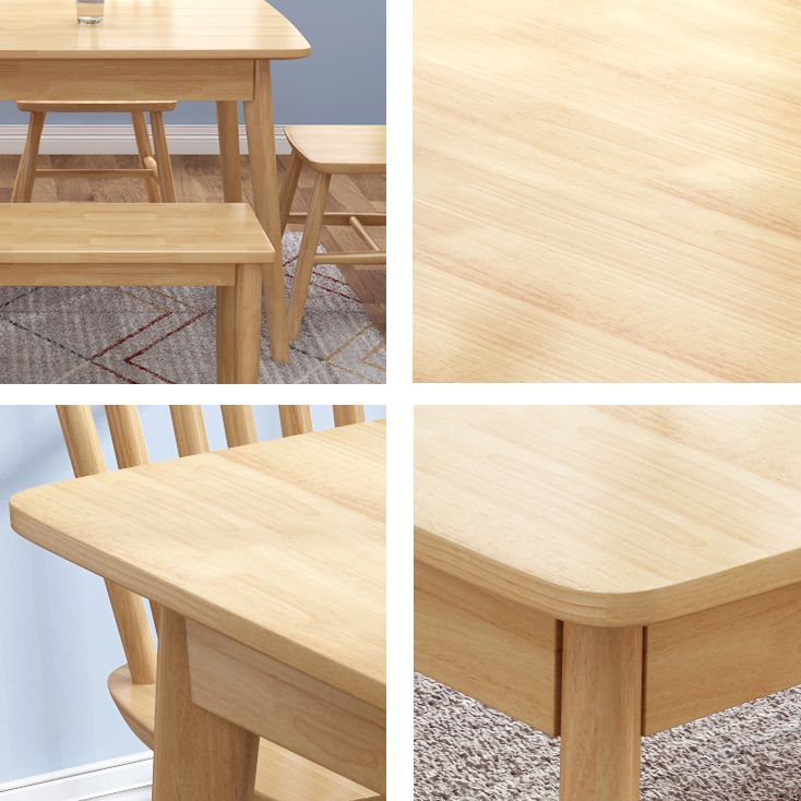 Industrial Rubber Wood Dining Table Rectangle Kitchen Table with 4 Legs Clearhalo ' dining_table' 'Dining Tables & Seating' 'Dining Tables' 'furn' 'furn_dining_table' 'Furniture' 'furniture_dining_table' 'Kitchen & Dining Furniture' 'kitchen&dining_furn' 'kitchen' 'kitchen_dining_table' 1200x1200_23e1af9c-094a-47ba-ac63-3ac575771850