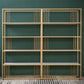 Glam Metal Open Shelf Bookcase Vertical Etagere Shelves Included Bookshelf for Bedroom
