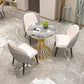 Modern Dining Set 1/3/4/5 Pieces Round Stone Dining Table for Dining Room