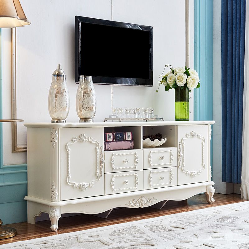 Gabinete de TV de almacenamiento de almacenamiento de madera rectangular de madera