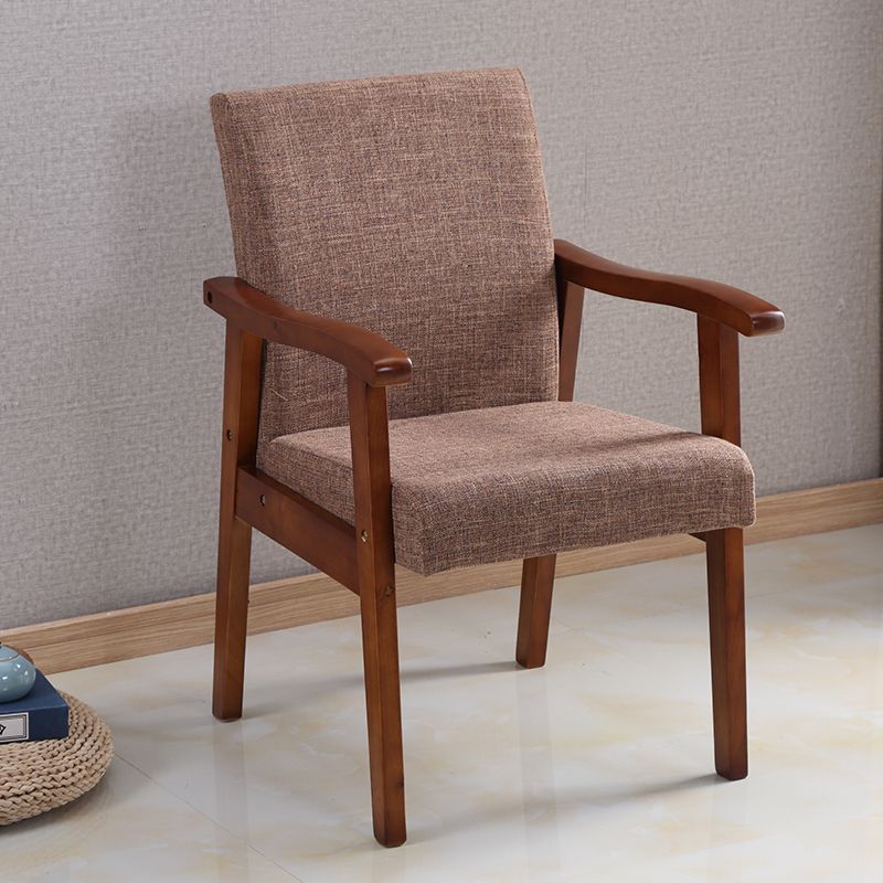 Mid-century Modern 21.25"Wide Linen Blend Fixed Back Square Arm Chair Clearhalo 'Accent Chairs' 'accent_chairs' 'Chairs & Seating' 'furn' 'furn_accent_chairs' 'Furniture' 'Living Room Furniture' 1200x1200_23e4bbcd-e527-48f1-ae59-c3f12770c60c