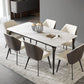 Stone Top Dining Table Traditional Luxury Dining Table with 4 Legs