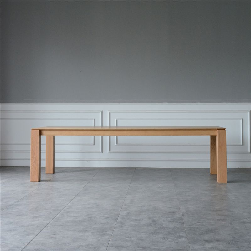 Rectangle Retro Modern Dining Table Fixed Table with Ashwood Solid Wood Clearhalo 'Dining Tables & Seating' 'Dining Tables' 'dining_table' 'furn' 'furn_dining_table' 'Furniture' 'furniture_dining_table' 'Kitchen & Dining Furniture' 'kitchen' 'kitchen_dining_table' 1200x1200_23e58213-5278-4392-8e94-6ef254383f73