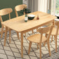 Modern Rubberwood Solid Wood Dining Table Brown Rectangle Table with 4 Legs for Home Clearhalo ' dining_table' 'Dining Tables & Seating' 'Dining Tables' 'furn' 'furn_dining_table' 'Furniture' 'furniture_dining_table' 'Kitchen & Dining Furniture' 'kitchen&dining_furn' 'kitchen' 'kitchen_dining_table' 1200x1200_23e72fd5-c6a6-4b92-93a1-0475cab585ab