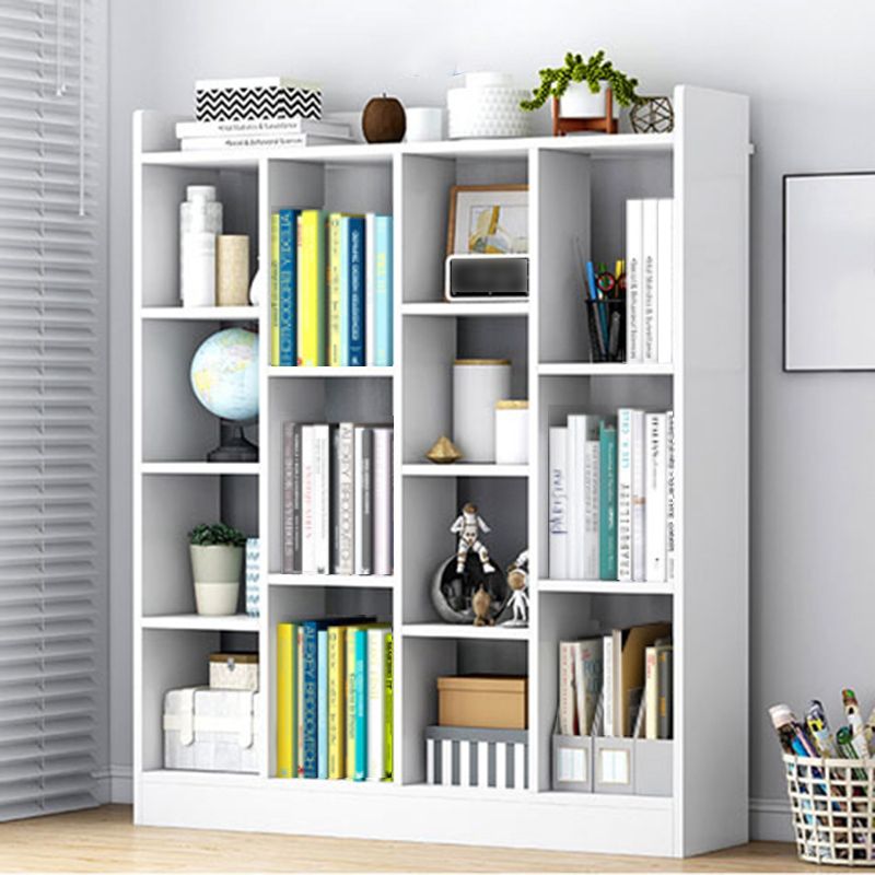 Engineered Wood Standard Bookcase Contemporary Open Back Bookcase Clearhalo 'Bookcases' 'furn' 'furn_bookcases' 'Furniture' 'furniture_bookcases' 'Office Furniture' 1200x1200_23e854c1-916f-4238-b1b3-3d527763ebcc