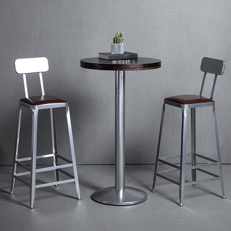 Industrial Coffee Shop Footrest Stools Silver Iron Bar Stool Clearhalo 'Bar Furniture' 'Bar Stools' 'bar_stools' 'furn' 'furn_bar_stools' 'Furniture' 'furniture_bar_stools' 'Kitchen & Dining Furniture' 1200x1200_23e8bcad-42d8-4dc5-981b-4e637e5cd605