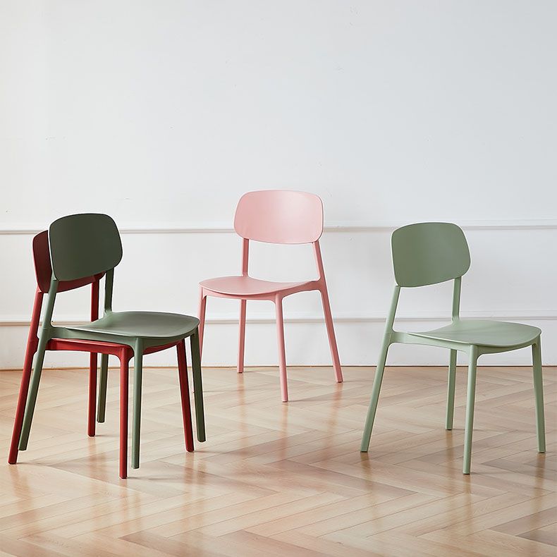 Modern Stackable Open Back Side Chair Plastic Matte Finish Dining Chair Clearhalo ' kitchen&dining_furn' 'Dining Chairs' 'Dining Tables & Seating' 'dining_chair' 'furn' 'furn_dining_chair' 'Furniture' 'furniture_dining_chair' 'Kitchen & Dining Furniture' 'kitchen' 1200x1200_23e90022-8e06-4527-b15d-45c9b5d36e09