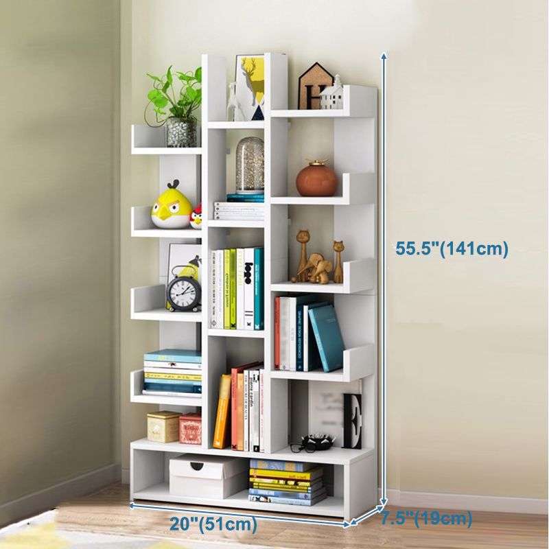 Scandinavian Style Bookshelf Engineered Wood Open Back Bookcase for Home Office Study Room Clearhalo 'Bookcases' 'furn' 'furn_bookcases' 'Furniture' 'furniture_bookcases' 'kitchen' 'kitchen_bookcases' 'Living Room Furniture' 'Office Furniture' 1200x1200_23ebe06a-8334-430c-b528-1579f32bd485