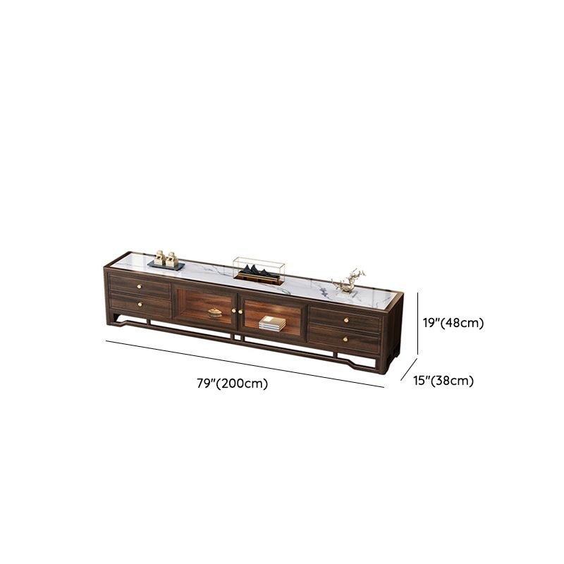 Glam TV Media Stand Tiroirs inclus TV Media Console avec pour le salon
