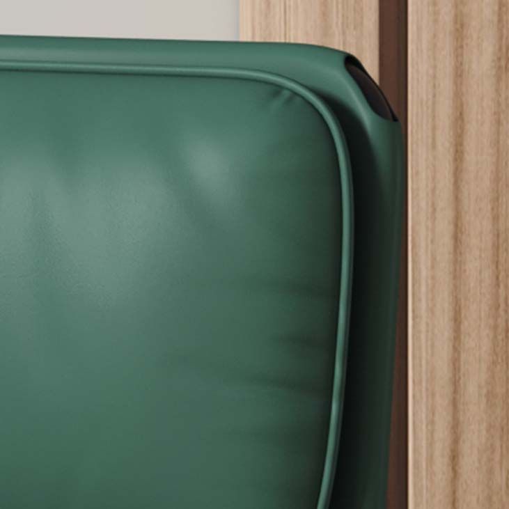 Upholstered Dining Chairs Armless Faux Leather Kitchen Dining Side Chair