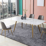 Modern 1/4/5/7 Pieces Furniture Sintered Stone Dining Set for Kitchen with Metal Legs Clearhalo 'Dining Room Sets' 'Dining Tables & Seating' 'dining_room_set' 'furn' 'furn_dining_room_set' 'Furniture' 'furniture_dining_room_set' 'Kitchen & Dining Furniture' 'kitchen&dining_furn' 'kitchen' 1200x1200_23ee514b-df5c-4e15-b5e1-38f64dca792d