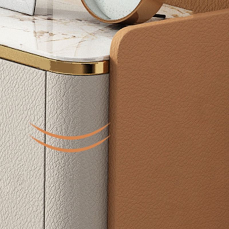 Director glamoroso de 11.7 pulgadas Cofras de almacenamiento de piedra con 6 cajones