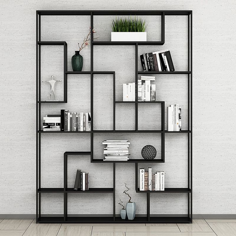 9.8" W Industrial Antique Finish Shelf Bookcase Etagere Metal Bookshelf