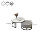 Glam Nesting Coffee Table Set Frame Round Slate Coffee Table with Drawer Clearhalo 'Coffee & Accent Tables' 'Coffee Tables' 'coffee_tables' 'furn' 'furn_coffee_tables' 'Furniture' 'Living Room Furniture' 1200x1200_23f28865-284e-4be8-ae16-feed8b793a87