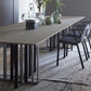 Sintered Stone Modern Dining Table Gray Rectangle Table with Double Pedestal for Home Clearhalo ' dining_table' 'Dining Tables & Seating' 'Dining Tables' 'Furniture' 'furniture_dining_table' 'Kitchen & Dining Furniture' 'kitchen&dining_furn' 'kitchen' 'kitchen_dining_table' 1200x1200_23f3a2f6-b305-461d-96be-1f40773ce811
