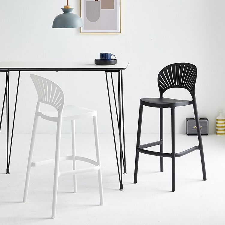 Nordic Plastic Stackable Counter Stools Macron Colorful Indoor Bar Stool with Plastic Seat Clearhalo 'Bar Furniture' 'Bar Stools' 'bar_stools' 'furn' 'furn_bar_stools' 'furniture_bar_stools' 'Kitchen & Dining Furniture' 'kitchen&dining_furn' 'kitchen' 'kitchen_furn' Furniture' 1200x1200_23f63cfd-206c-415b-b2e6-f11cc7f12211