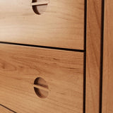 Modern de 4 cajones aparar en pino soporte de buffet de madera maciza para sala de estar