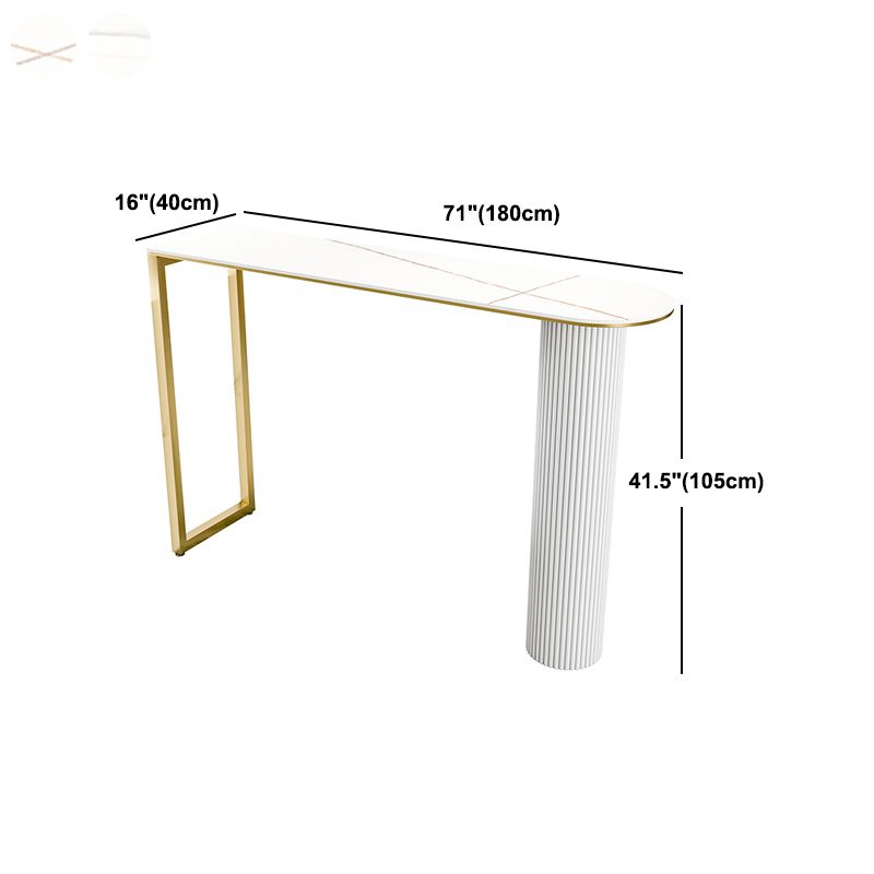 Glam White Bar Pub Table Set 1/5 Pcs Metal Base Bar Table and Stools Clearhalo 'Bar Furniture' 'furn' 'furn_home_bar_bar_sets' 'Furniture' 'Home Bars & Bar Sets' 'home_bar_bar_sets' 'Kitchen & Dining Furniture' 1200x1200_23f8b07e-0285-4fb1-a586-0d08fbfc8d92