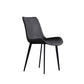Kitchen Dining Armless Chair Faux Leather Dining Chair in Grey