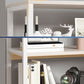 Contemporary Metal and Wooden Book Shelf Open Back Bookshelf for Home Office